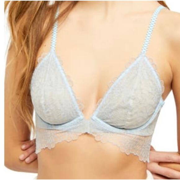 Free People Lucia Underwire Light Blue Bra 34C - Picture 1 of 9